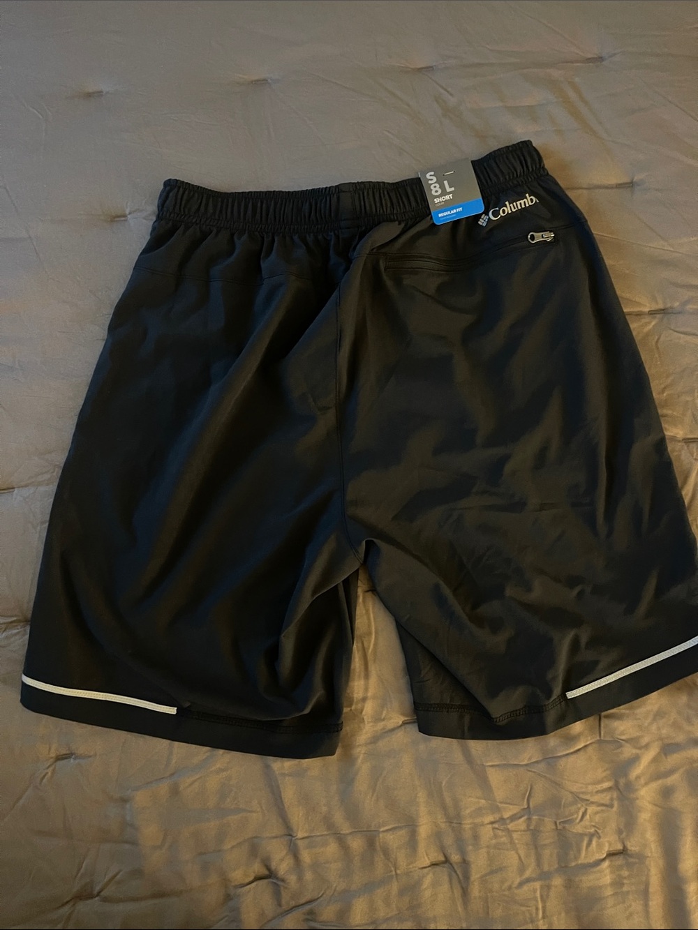 Columbia Men’s Black Athletic Shorts with Reflective Trim